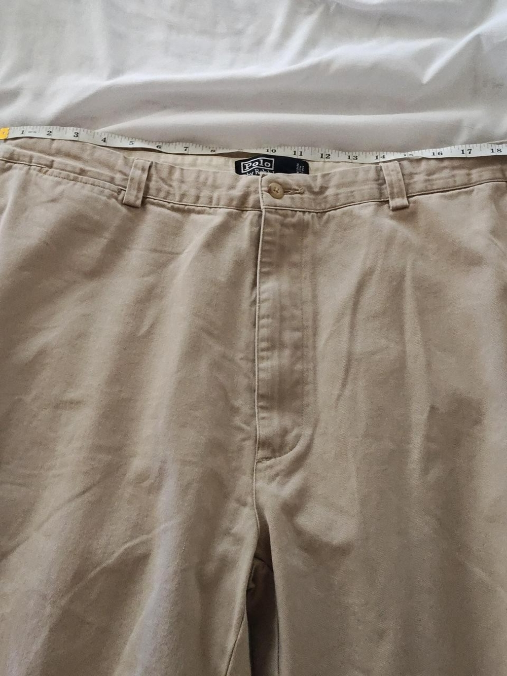 Ralph Lauren Light Beige Polo Chino Wide Leg Pants - Picture 5 of 6
